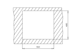 FORSQUARE 50x40cm Stone Gri Auto Sifon Tezgah Üstü Teka Granit Evye - 4