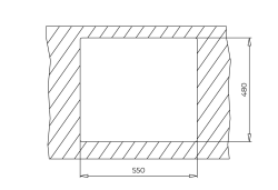 FORSQUARE 50x40cm TG Auto White Tezgah Üstü Teka Granit Evye Beyaz - 4