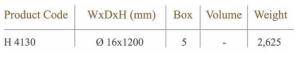 H-4130 120cm Siyah Askı Borusu Tapa Dahil - 2