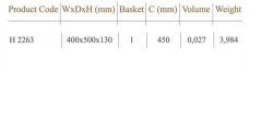 H.2263 Çekmece Tandem Tek Açılım 45cm (huzur) - 2