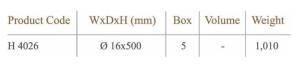 H.4026 500MM Askı Borusu - 2