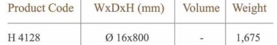 H.4128 80 cm Siyah Askı Borusu - 2