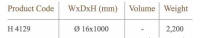 H.4129 100 cm Siyah Askı Borusu - 2