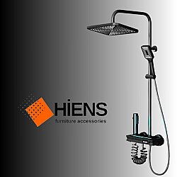 HİENS LED LCD EKRANLI Fonksiyonel Piano Tuşlu Tepe Duş Seti Antrasit Palco - 2