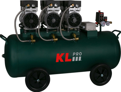 KLK103S 100 LT 3x1 Hp 3x750W Yağsız Sessiz Hava Kompresörü - 1