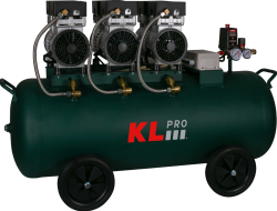 KLK103S 100 LT 3x1 Hp 3x750W Yağsız Sessiz Hava Kompresörü - KALE MAKİNA