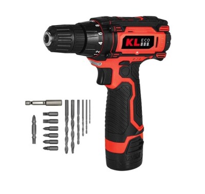 Klpro 2213 12V 1.3 AH ŞARJLI DARBESİZ MATKAP ÇİFT AKÜ KL ECO - 1