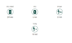 KLpro KLMS18-20 18 V 2 Ah Li-on Çift Akülü Darbeli Vidalama Multi Set - 6