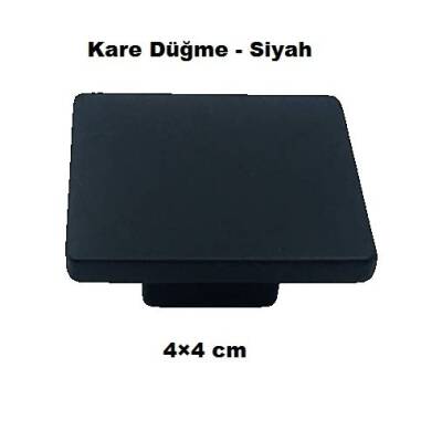 Mercan Kare Düğme Siyah - 1