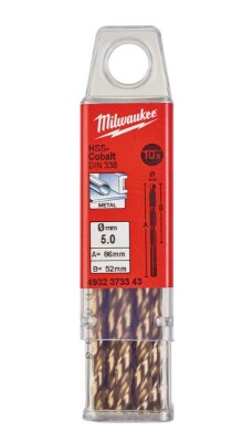 METAL MATKAP UCU HSS-G CO(ALTIN SERİ)5,0X 86mm Milwaukee - 2