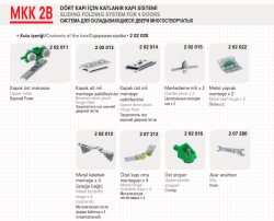 MKK-2B Katlanır Sürgülü 4 Kapı için Asma Sistem - 5