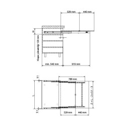 MKR.7001 Çekmece Yeri Masa Rayı Sistem Mekanizması 40-120cm - 4