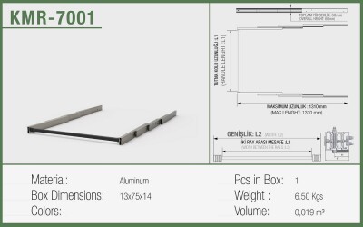 MKR.7001 Çekmece Yeri Masa Rayı Sistem Mekanizması 40-120cm - 1