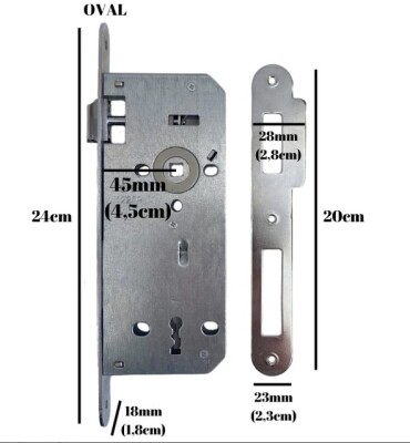 Özcanlar 45*18MM Sessiz Oda Kilit Krom Oval - 2