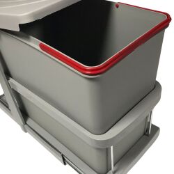 P9156 Pyramith Teles.Raylı Çöp Kovası 24 Lt Gri 2266 - 2