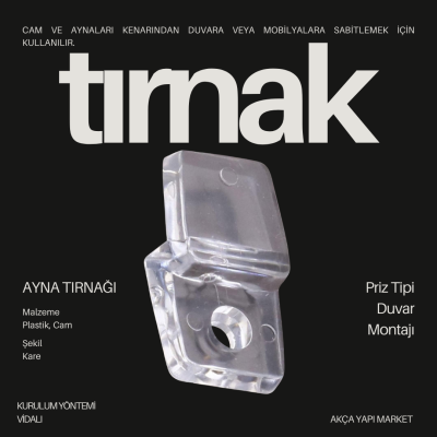 Plastik Ayna Tırnağı Tekli - 1