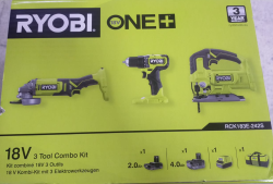 RYOBİ RCK183E-242S 18V Akülü Kömürsüz R18JS Dekupaj+R18AG-140 Taşlama+18V Darbeli Matkap +2A 1 AKÜ +4A 1 AKÜ COMBO 3 Lü Set - 2