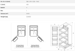 Starax S-1221-P.A İkiz Kiler Premium Antrasit 125-140 45 cm - 4