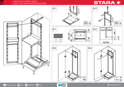 S-1221-UB-A İkiz Kiler Unigue Box Antasit 125-140 45 cm - 4