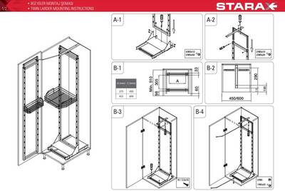 S-1241-A Ahşab tablalı İkiz Kiler 125*140*45cm Antrasit - 4