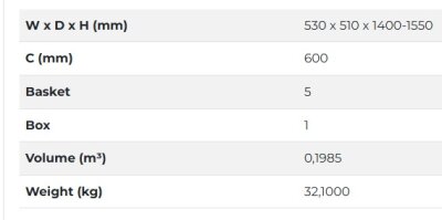 Starax S-1244-A Ahşap tablalı ikiz kiler 140- 155 60 - 4