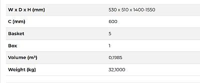 Starax S-1244 Ahşap Tablalı İkiz Kiler 140-155 60 - 4