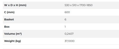 Starax S-1248-C Starax İkiz Kiler Ahşap Tablalı 170x185-60cm - 3