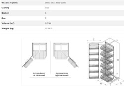 S-1249 Ahşap Tabanlı İkiz Kiler 185-200cm Kapak 45cm Antrasit - 3