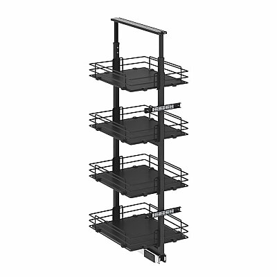 S-1509-A Telskopik Kiler Ahşap Tabanlı 3 sepet 85x110-40cm - 2