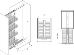 S-1815-C Frenli 5 Sepet Kiler 155x170-40cm - 3