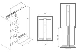 S-1819 170-185 30 cm Kiler Frenli Unigue Box-Antrasit - 3