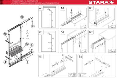 S-1841-C Teleskopik Kiler Bilyalı Raylı - Frenli - 4