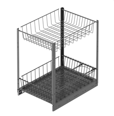 S-2101-A Tezgahaltı 2 Sepetli Şişelikli Ünite 35cm. Antrasit - 2