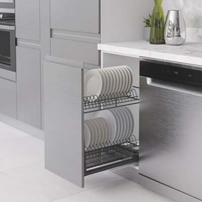 Starax S-2113-A Zemin Bağlantılı Gizli Raylı Tezgah altı Tabaklık - 1