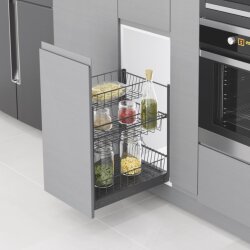 Starax S-2113-A Zemin Bağlantılı Gizli Raylı Tezgah altı Tabaklık - 2