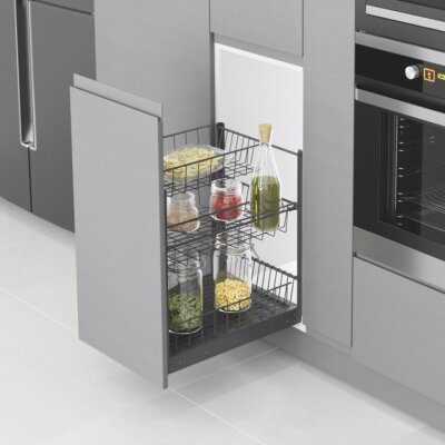 Starax S-2113-A Zemin Bağlantılı Gizli Raylı Tezgah altı Tabaklık - 2