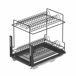 Starax S-2113-A Zemin Bağlantılı Gizli Raylı Tezgah altı Tabaklık - 3