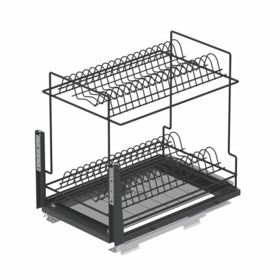 Starax S-2113-A Zemin Bağlantılı Gizli Raylı Tezgah altı Tabaklık - 3