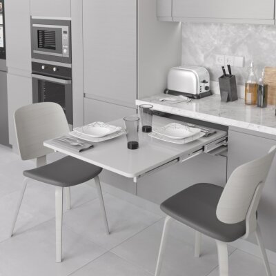 Starax S-2140-W Katlanır Masa Mekanizması 60cm Beyaz - 1