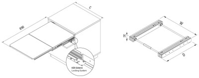 Starax S-2141-W Katlanır Masa Mekanizması 70cm Beyaz - 2