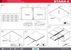 Starax S-2141-W Katlanır Masa Mekanizması 70cm Beyaz - 4
