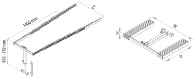 Starax S-2145-A Ayaklı Katlanır Masa Mekanizması 60cm Antrasit - 3
