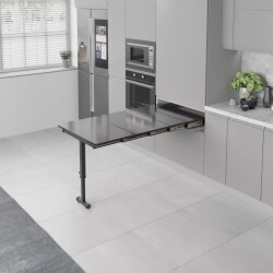 Starax S-2145-W Ayaklı Katlanır Masa Mekanizması 60cm Beyaz - 2