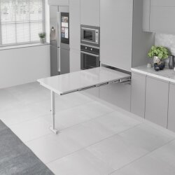 Starax S-2147-W Ayaklı Katlanır Masa Mekanizması 80cm Beyaz - 2