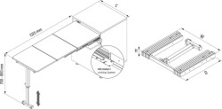 S-2147-A Ayaklı Katlanır Masa Mekanizması 80cm Antrasit - 3