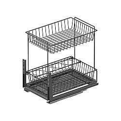 Starax S-2194-A Zemin Bağlantılı Tandem Raylı Tezgah Altı 2 Sepetli Ünite 40cm - 2