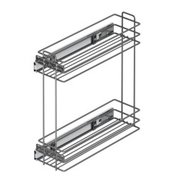 S-2214- Yandan Raylı Deterjanlık 22cm Antrasit - 2