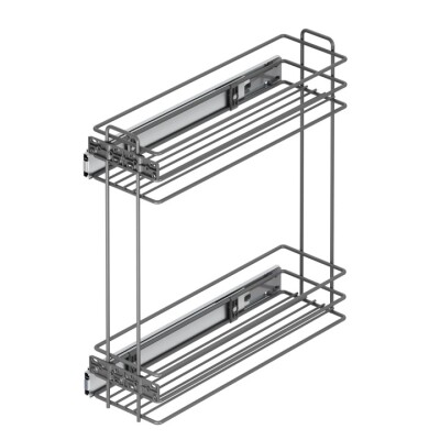 S-2214- Yandan Raylı Deterjanlık 22cm Antrasit - 2