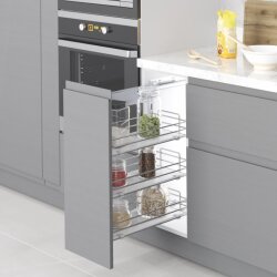 Starax S-2244 Yandan Gizli Raylı Ünite (90 Derece) Ahşap Tablalı Sol - Starax