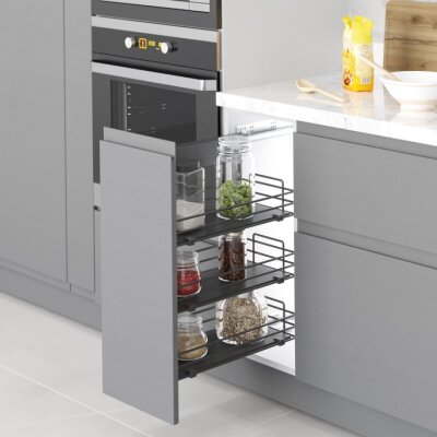 Starax S-2245-A Yandan Gizli Raylı Ünite (90 Derece) Ahşap Tablalı Sağ - 1